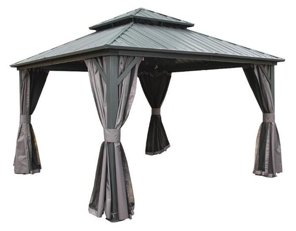 Pawilon Ogrodowy PREMIUM 3.65 x 3.65m Wiata ogrodowa Corciano Stalowy dach