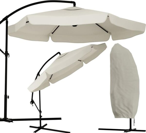 Ogrodowy parasol skadany LEVI 300 cm, beowy + darmowe opakowanie