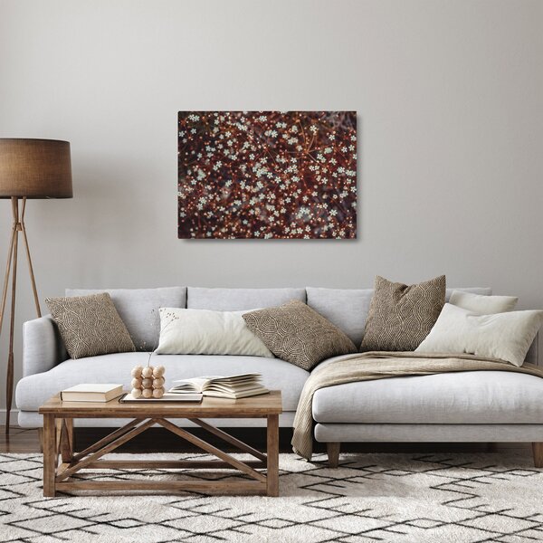 Obraz na szkle - kwiat niezapominajki (70x50 cm)