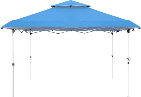 Altana - Pawilon - Namiot imprezowy pop-up - Namiot plaowy - Na patio, do ogrodu i na imprezy - 3,6x3,6 m - Niebieski - Odporny na wod i promieniowanie UV - Regulowana wysoko