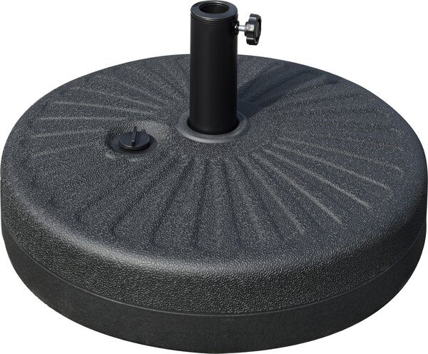 Outsunny stojak na parasol 22 kg stojak na parasol do parasoli 38/48 mm podstawa parasola do ogrodu taras balkon cement czarny Ø51 x 12H cm