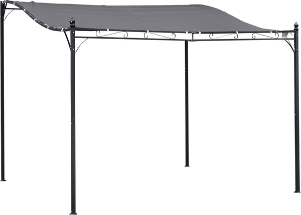 Pawilon ogrodowy Outsunny Pergola Baldachim Namiot Metalowy 297x297cm Szary