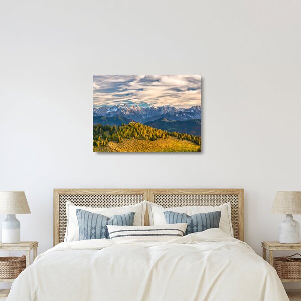Obraz na szkle - panorama górska (70x50 cm)
