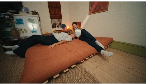 Sofa rozkładana Karup Design Roots Raw/Beige