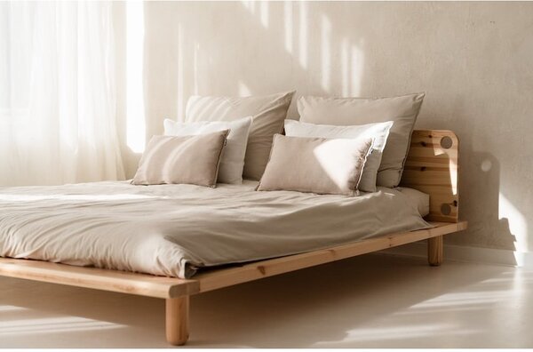 Łóżko dwuosobowe z drewna sosnowego ze stelażem 160x200 cm Peek – Karup Design