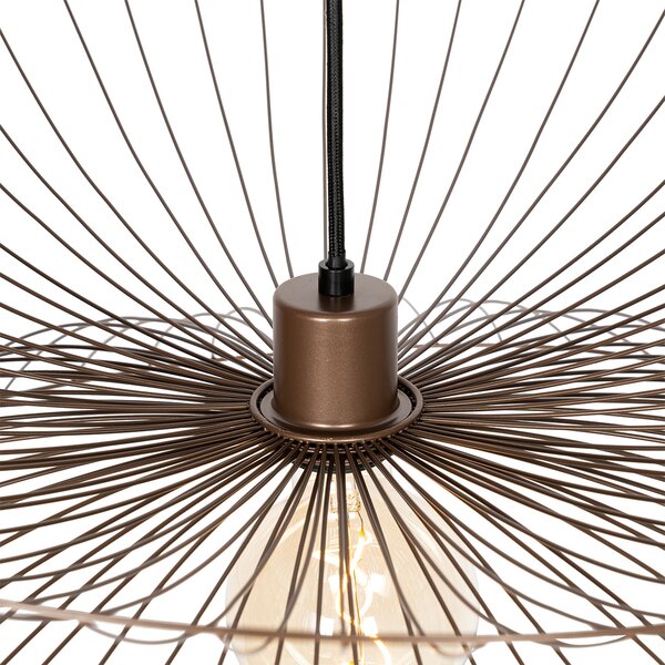 Designerska lampa wisząca brązowa 66 cm - Pua Oswietlenie wewnetrzne