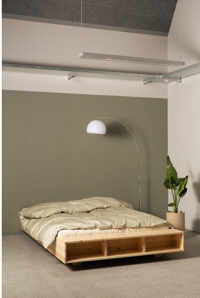 Łóżko dwuosobowe z litego drewna sosnowego ze stelażem 160x200 cm Merge – Karup Design