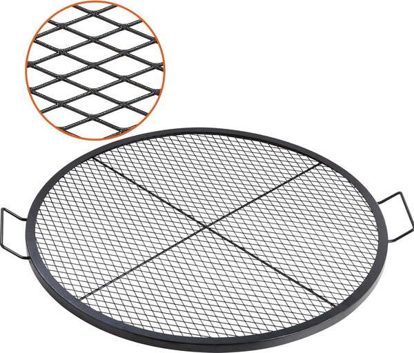 Ruszt do ogniska 91 cm - stalowy z uchwytem - przenony grill turystyczny