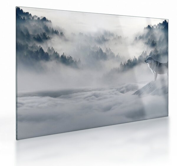 Obraz na szkle - wilki (70x50 cm)
