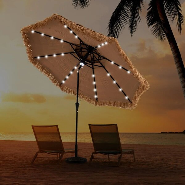 Parasol ogrodowy w stylu hawajskim z oświetleniem LED 313 cm
