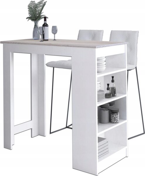 Stolik barowy pod hoker AKORD Biay 115 cm 4 póki 115x50x103 cm