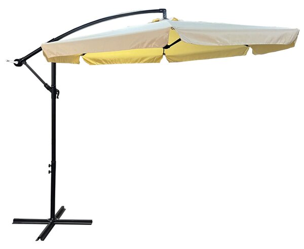 Wodoodporny parasol ogrodowy i tarasowy CYNIA w kolorze beowym 300x300x245 cm