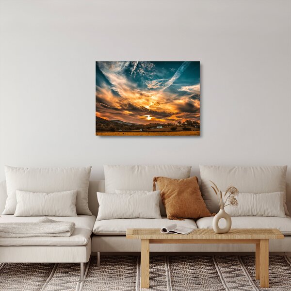 Obraz na szkle - chmury (70x50 cm)