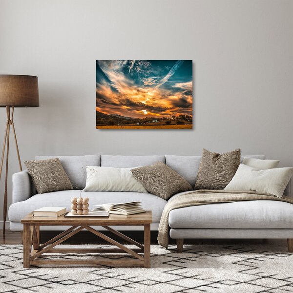 Obraz na szkle - chmury (70x50 cm)