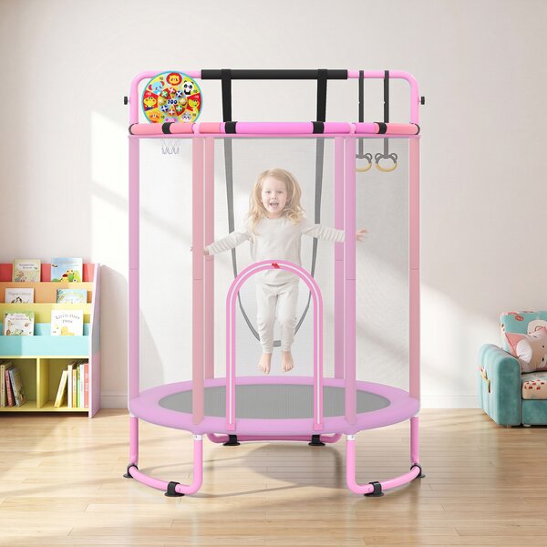 Trampolina dziecięca 154 cm z akcesoriami do ogrodu