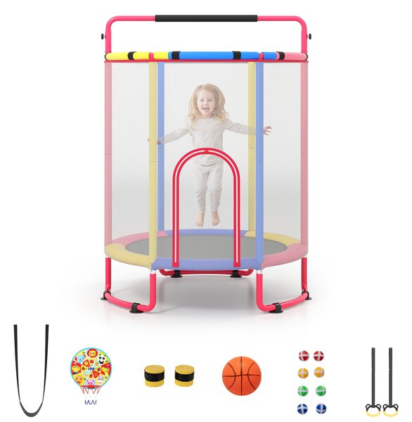Trampolina dziecięca 154 cm z akcesoriami - bezpieczna zabawa