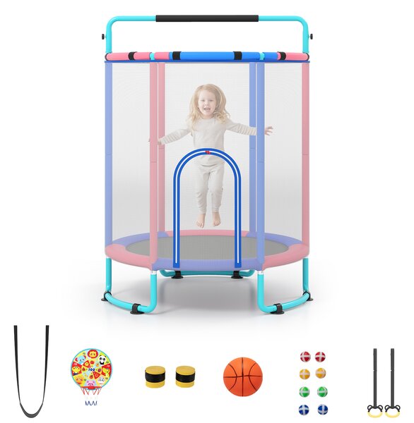 Trampolina ogrodowa dla dzieci 154 cm z siatką i akcesoriami
