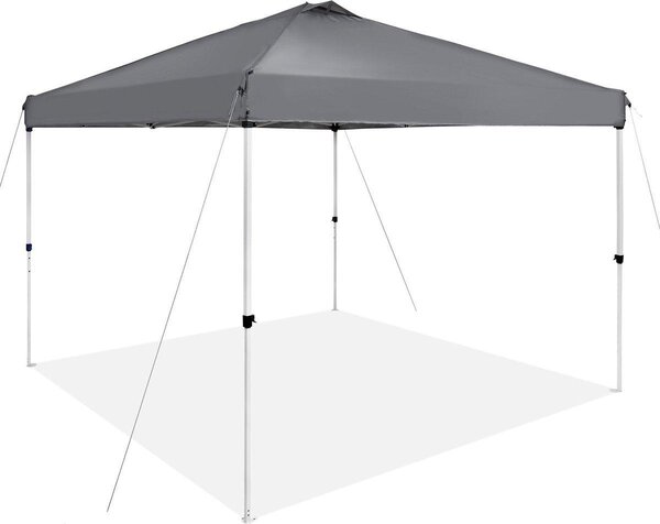 Namiot imprezowy typu pop-up – pawilon – 3 x 3 m – szary – ochrona przed promieniowaniem UV – namiot imprezowy typu easy-up