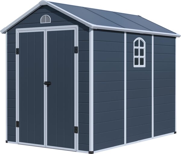 Domek ogrodowy G21 Boston 670 - 241 x 278 cm, tworzywo sztuczne, szary