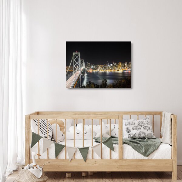Obraz na szkle - Brooklyn Bridges i Nowy Jork (70x50 cm)