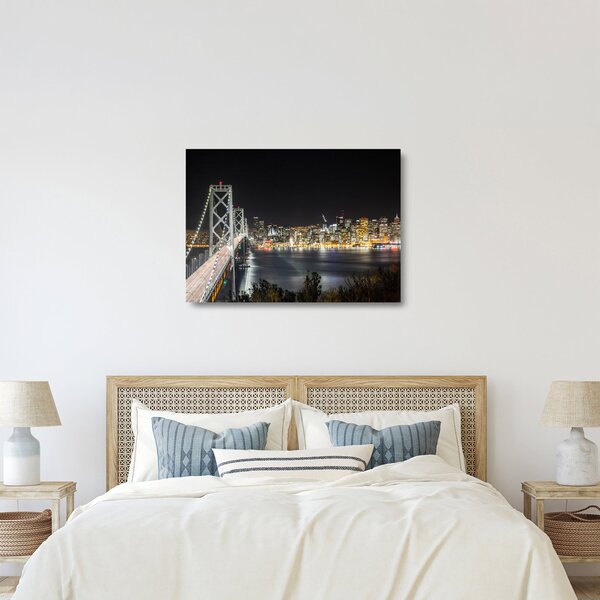 Obraz na szkle - Brooklyn Bridges i Nowy Jork (70x50 cm)