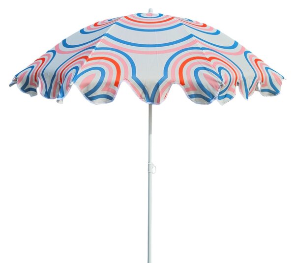 Parasol plaowy UV 30+ parasol balkonowy niebieskie kóka paski