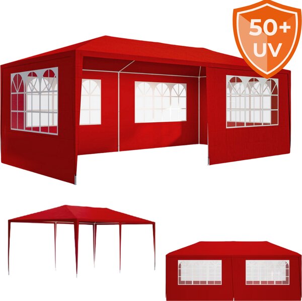 Namiot imprezowy NEAPOL, 3x6m, czerwona