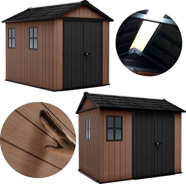 Keter Newton Plus 975 - Domek Ogrodowy Narzdziowy 287x230x246cm - Technologia EVOTECH Brzowy
