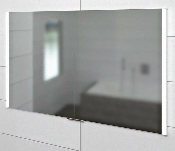 Sapho Integra - Szafka lustrzana z owietleniem LED, 1055x700x165 mm, do zabudowy, alu tytan IN105
