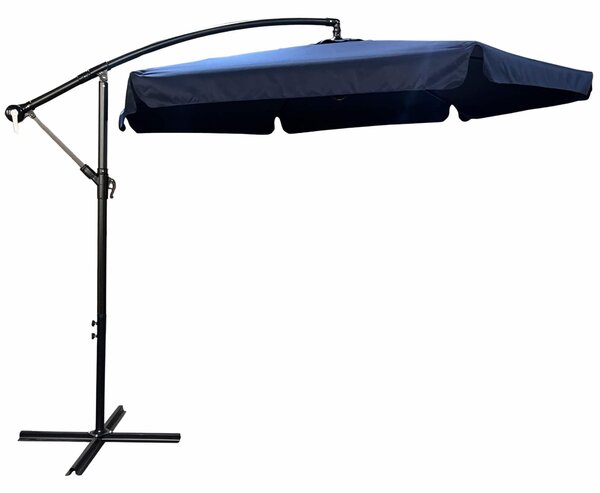 Wodoodporny parasol ogrodowy i tarasowy CYNIA w kolorze granatowym 300x300x245cm