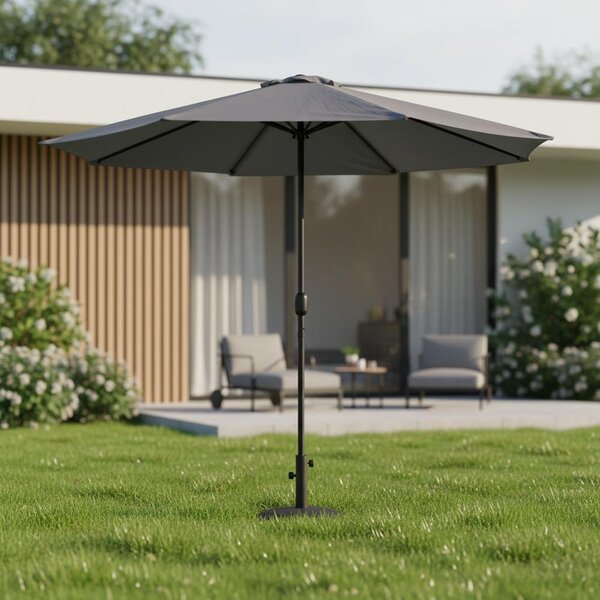 Mucola parasol Ø3m parasol ogrodowy parasol obrotowy 360° parasol tarasowy parasol wspornikowy parasol plaowy - szary