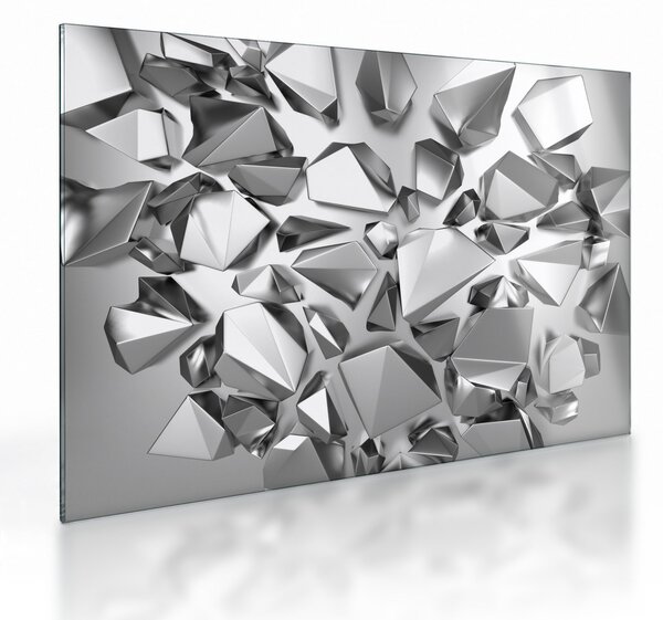 Obraz na szkle - abstrakcja 3D (70x50 cm)