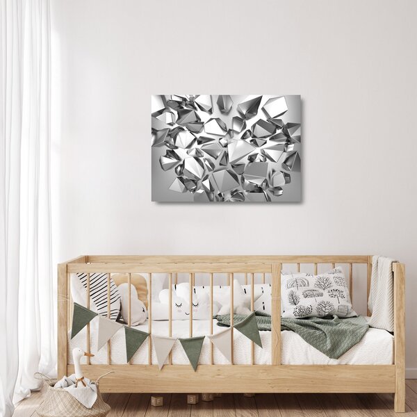 Obraz na szkle - abstrakcja 3D (70x50 cm)