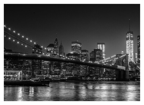 Obraz na szkle - most Brooklyn Bridge w Nowym Jorku (70x50 cm)