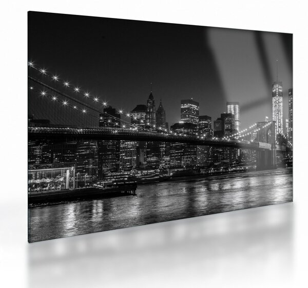 Obraz na szkle - most Brooklyn Bridge w Nowym Jorku (70x50 cm)