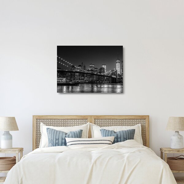 Obraz na szkle - most Brooklyn Bridge w Nowym Jorku (70x50 cm)