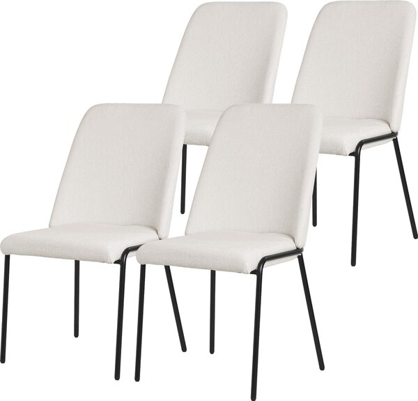 ML-Design krzesa do jadalni zestaw 4 beowych krzese kuchennych z poliestru z metalowymi nogami krzeso do salonu z oparciem tapicerowane krzesa do jadalni kuchnia