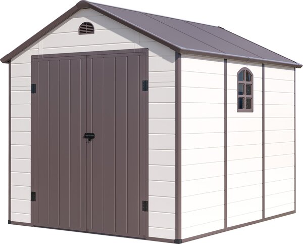 Domek ogrodowy G21 Boston 670 - 241 x 278 cm, tworzywo sztuczne, beowy