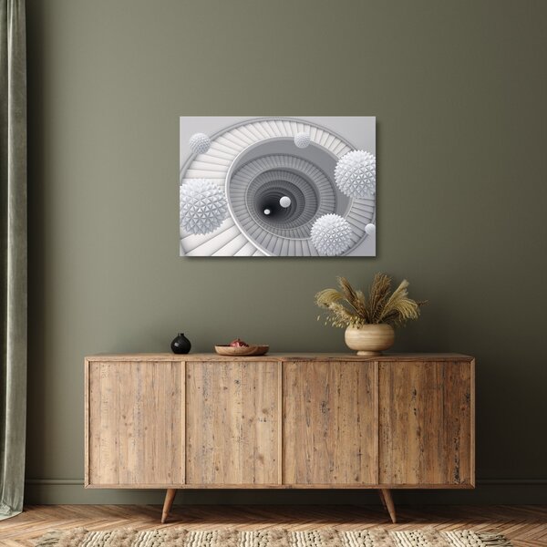 Obraz na szkle - abstrakcja 3D (70x50 cm)