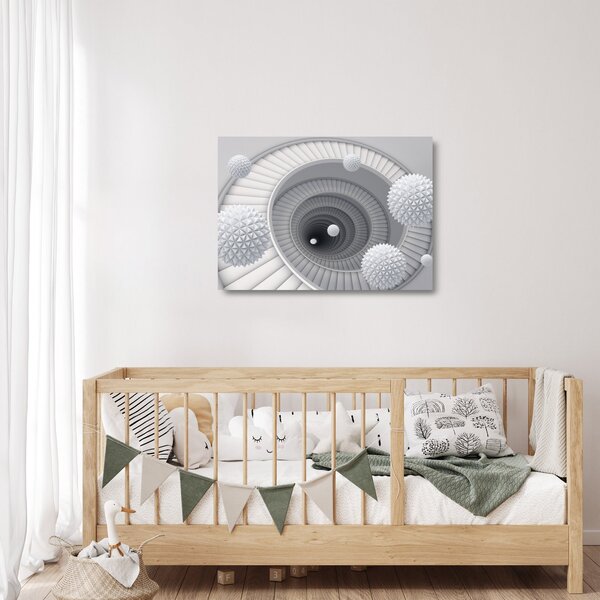 Obraz na szkle - abstrakcja 3D (70x50 cm)