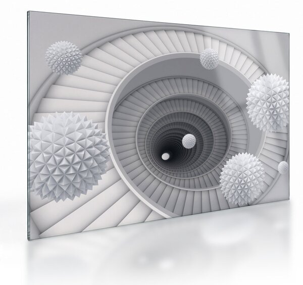 Obraz na szkle - abstrakcja 3D (70x50 cm)