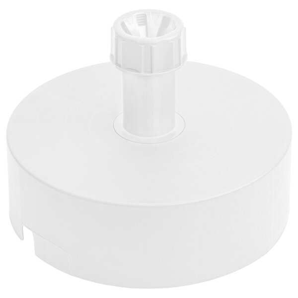 Stojak na parasole Stojak na parasole Biay Stojak wykonany z polipropylenu Okrgy ksztat D 40 cm na taras ogrodowy rednica trzonu 20-40mm Podstawa parasola moe by wypeniona piaskiem z wod lub wirem lub