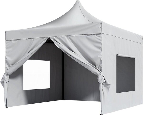 Skadana altana ogrodowa 3x3 m – namiot imprezowy / pawilon – biay – wodoodporny, stabilny, w zestawie torba do przechowywania