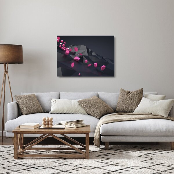 Obraz na szkle - abstrakcja 3D (70x50 cm)