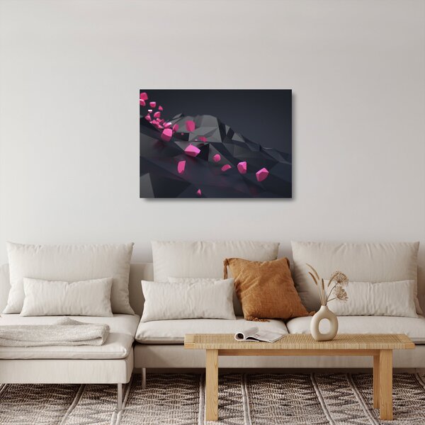 Obraz na szkle - abstrakcja 3D (70x50 cm)