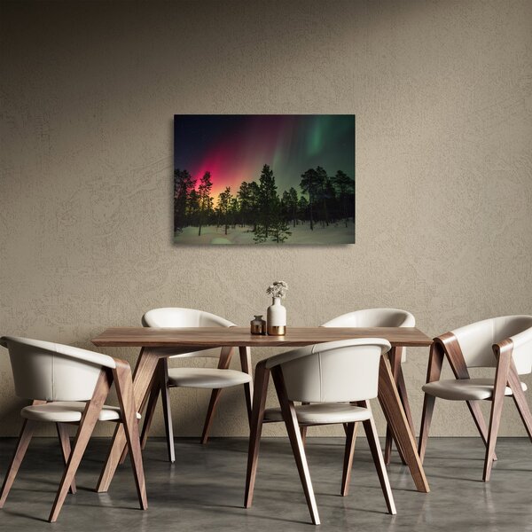 Obraz na szkle - zorza polarna (70x50 cm)