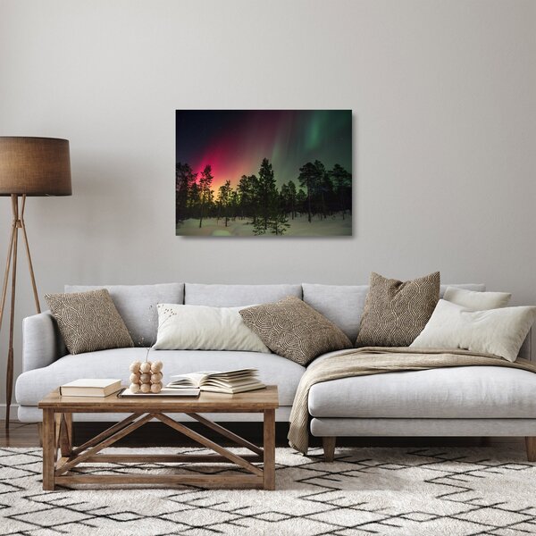 Obraz na szkle - zorza polarna (70x50 cm)