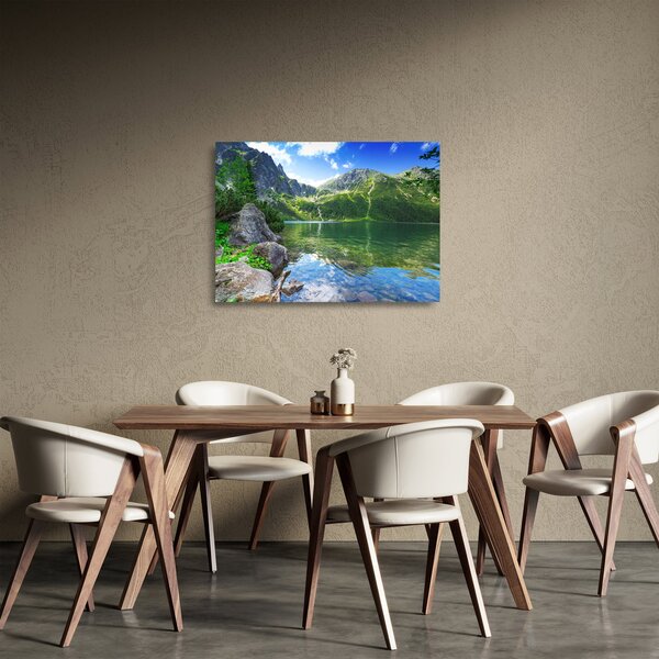 Obraz na szkle - jezioro w Tatrach (70x50 cm)