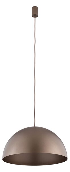 Metalowa lampa wisząca Hemisphere pokojowa kopuła brązowa - brązowy | wenge