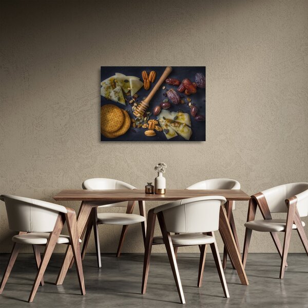 Obraz na szkle - z suszonymi owocami (70x50 cm)